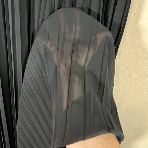 Vintage Wide Leg Pants Pleat Sheer Black Small Rare Victorias Secret Gold Label - Picture 5 of 7